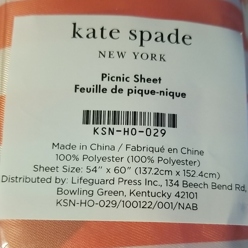 Kate Spade Picnic Sheet New